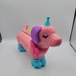 Polly Pocket Puppy Party Playset Compact Miniature Dachshund Birthday Dog W/13 A